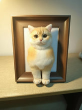 Needle-Felted Pet Portrait with Front Paws – Wool Felt Half-Body Keepsake (approx. 25 cm / 9.84 in)